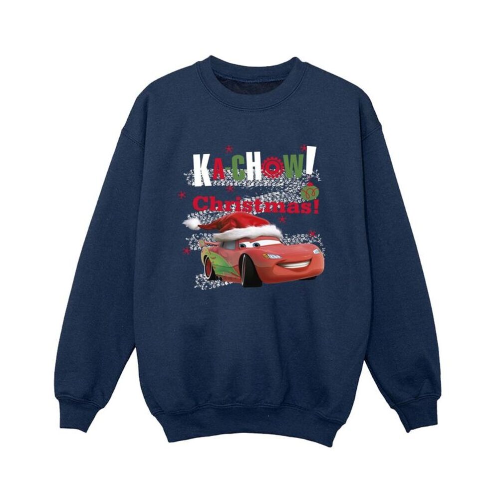 Cars Boys Kachow Christmas Sweatshirt / Navy Blue